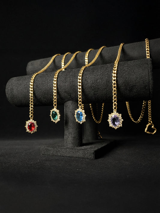 EVERGLIMP — Rhinestone Pendant Necklace