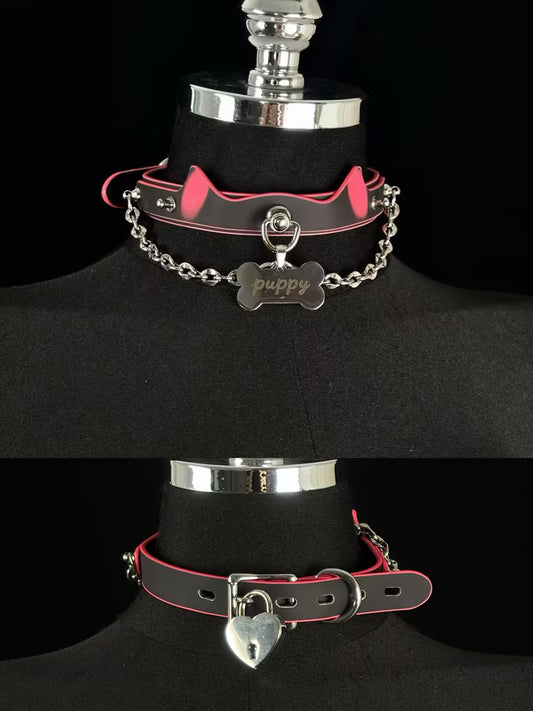 EVERGLIMP — Black to Red Heat-Reactive Color-Changing Bone Choker