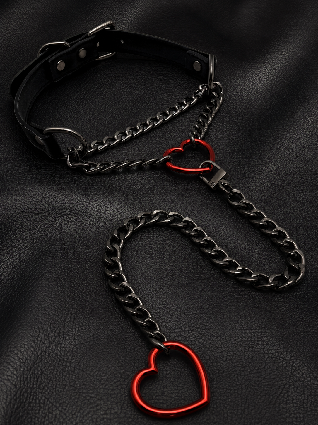Heart Pendant Choker Necklace