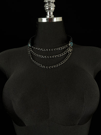 EVERGLIMP-Triple-Layer Choker-Black to Blue