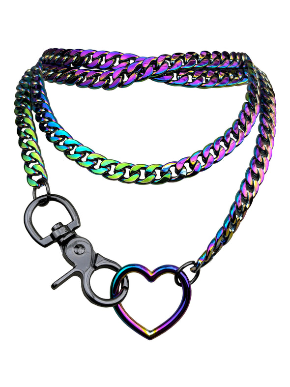 Heart Slip Chain Necklace For Women/Man