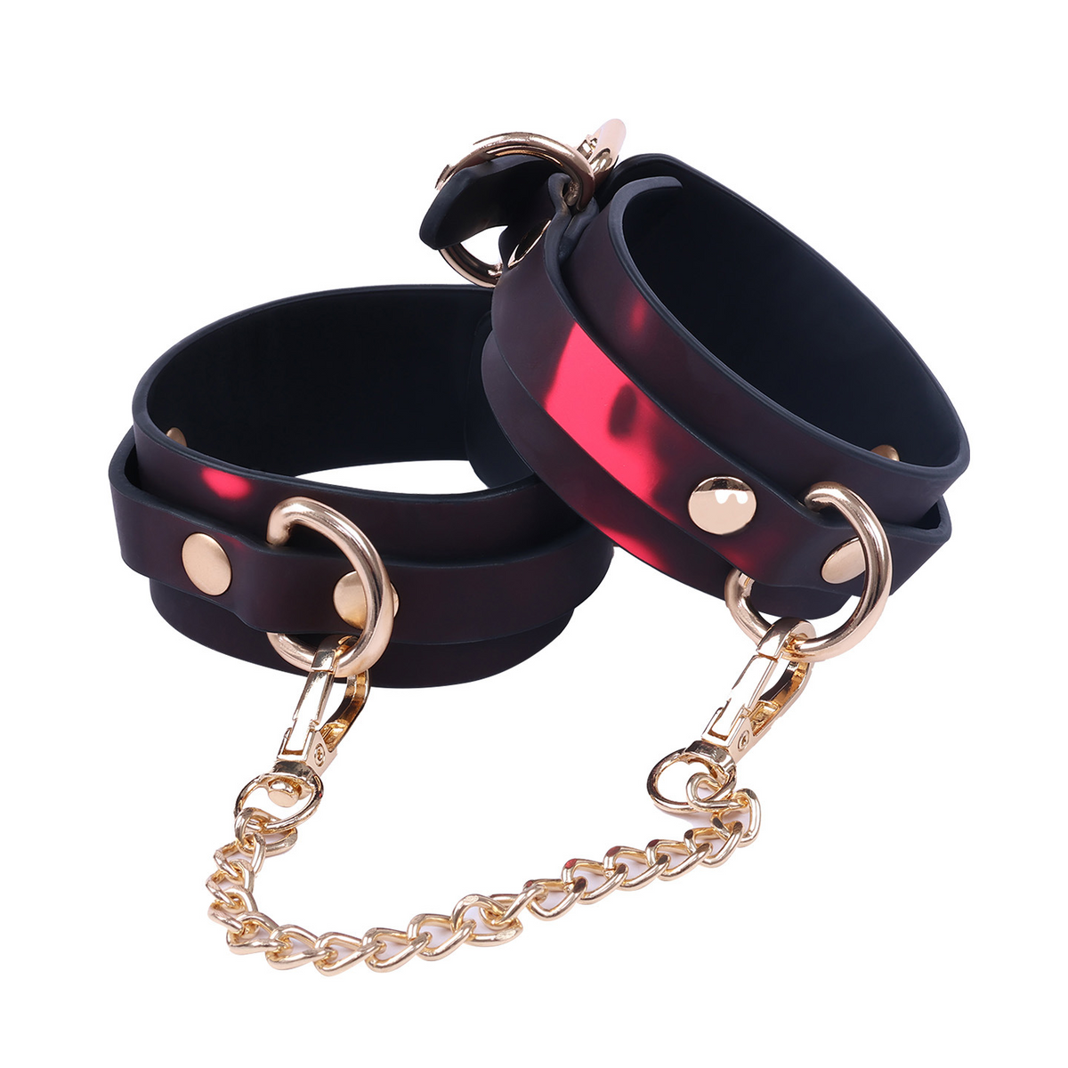 EVERGLIMP-Color-Changing Leather Bracelet – Black to Red Chains