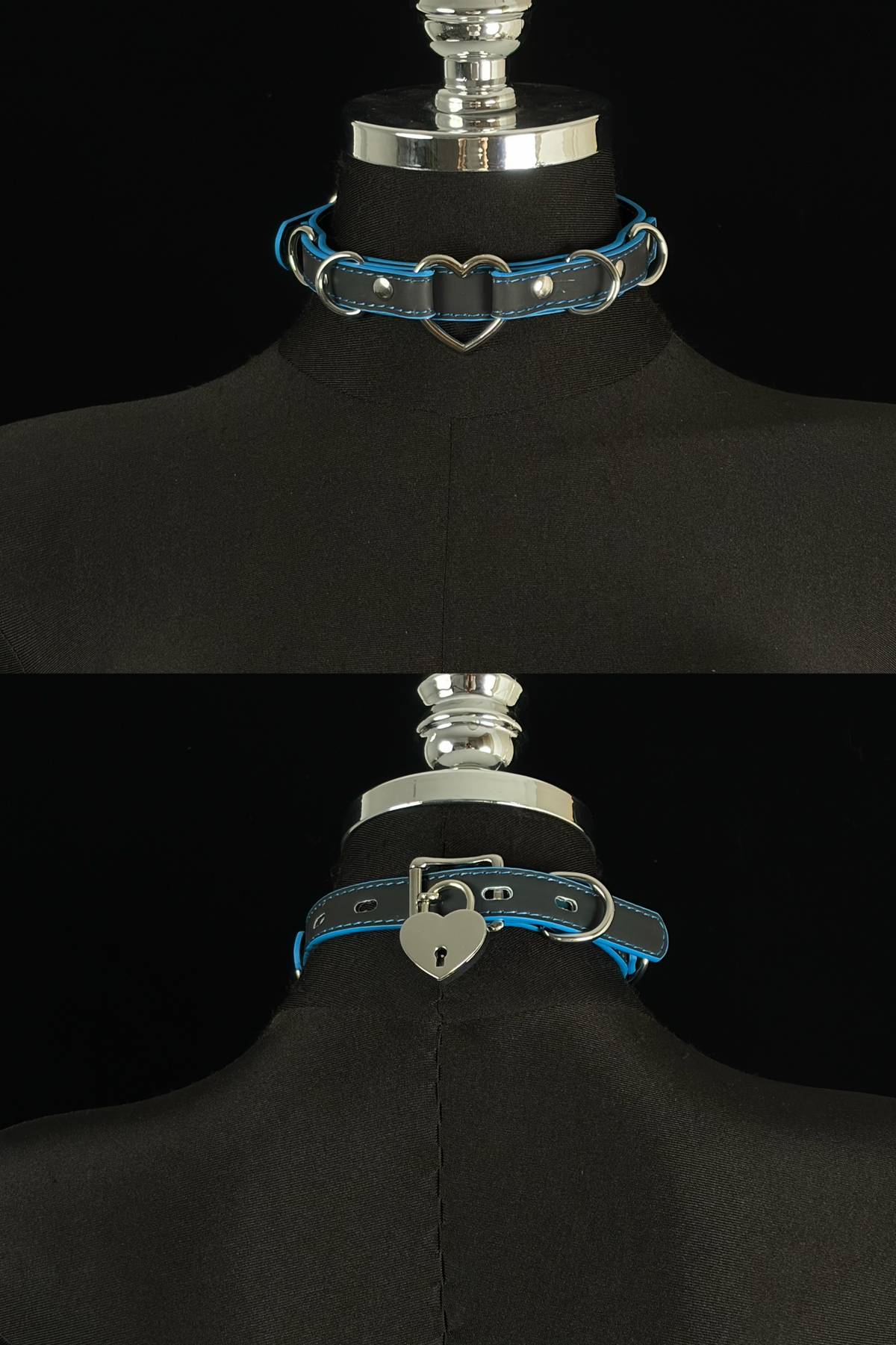 EVERGLIMP — Heart Thermochromic Choker Black to Blue
