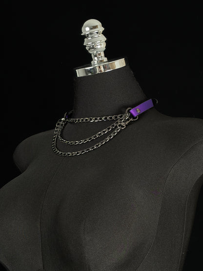 EVERGLIMP — Triple-Layer Color-Changing Leather Choker