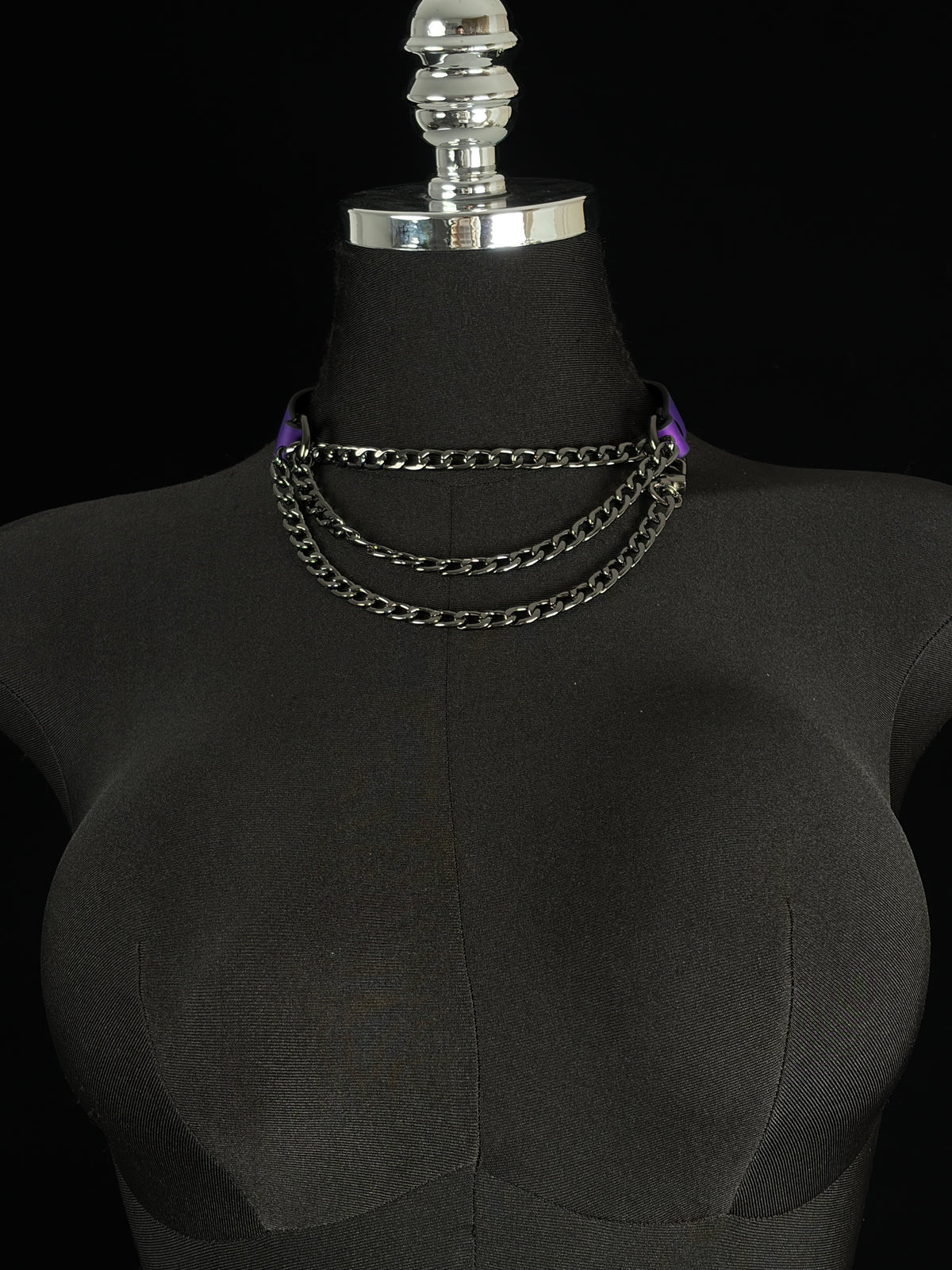 EVERGLIMP — Triple-Layer Color-Changing Leather Choker