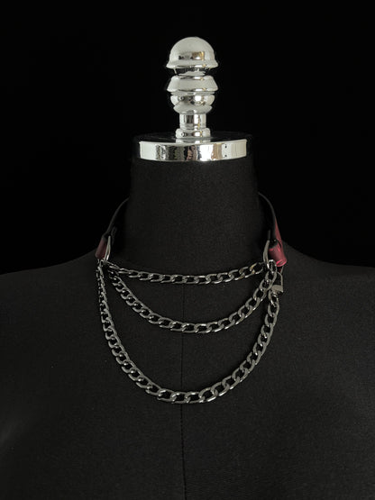 EVERGLIMP-Triple-Layer Choker-Black to Red