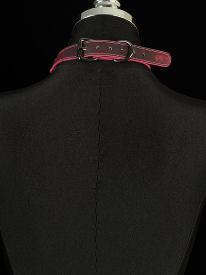 EVERGLIMP — Thermochromic Black-to-Red Leather Y-Necklace
