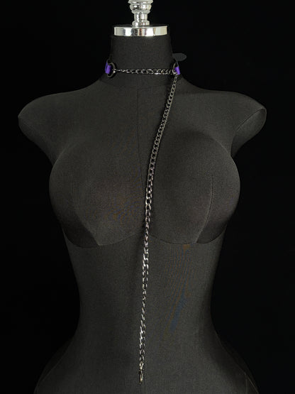 EVERGLIMP — Triple-Layer Color-Changing Leather Choker