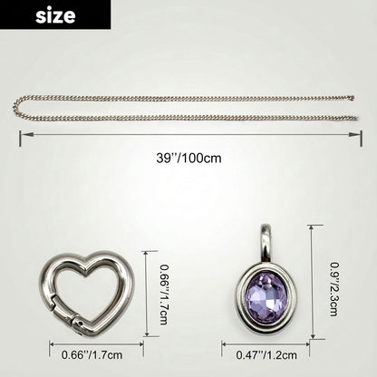 EVERGLIMP — Crystal Steel 18K Gold-Plated Necklace