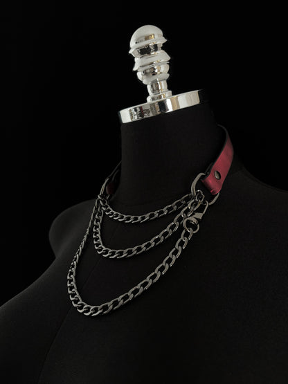 EVERGLIMP-Triple-Layer Choker-Black to Red