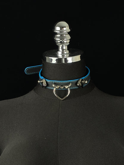 EVERGLIMP — Heart Temperature-Sensitive Choker (Black to Blue, Silver Heart)
