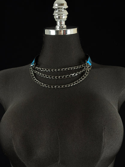 EVERGLIMP — Triple-Layer Color-Changing Leather Choker