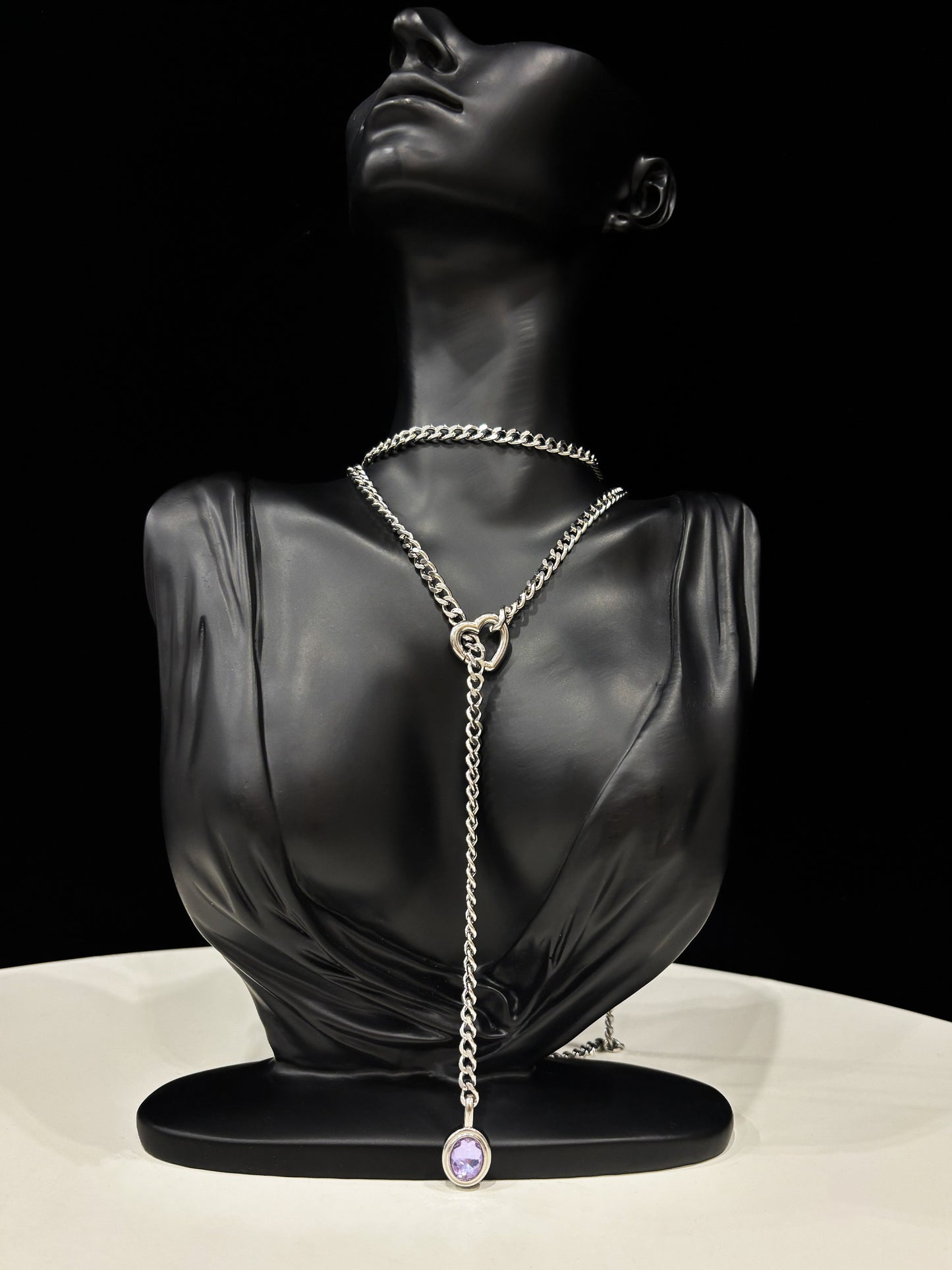 EVERGLIMP — Crystal Steel 18K Gold-Plated Necklace