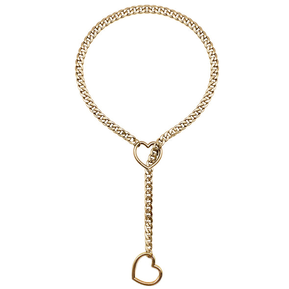 EverGlimp Heart Slip Chain Necklace For Women/Man(Sliver,Gold,Black)