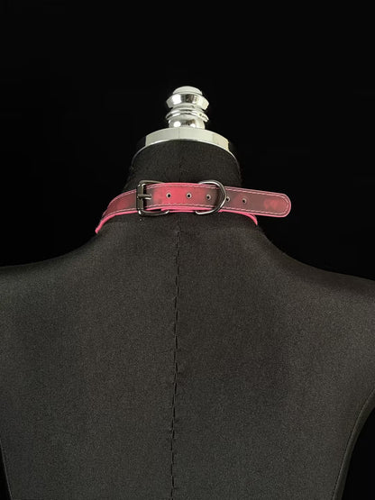 EVERGLIMP — Thermochromic Black-to-Red Leather Y-Necklace