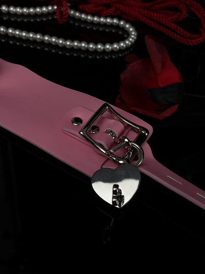 EVERGLIMP — Lock Leather Bracelet – Pink