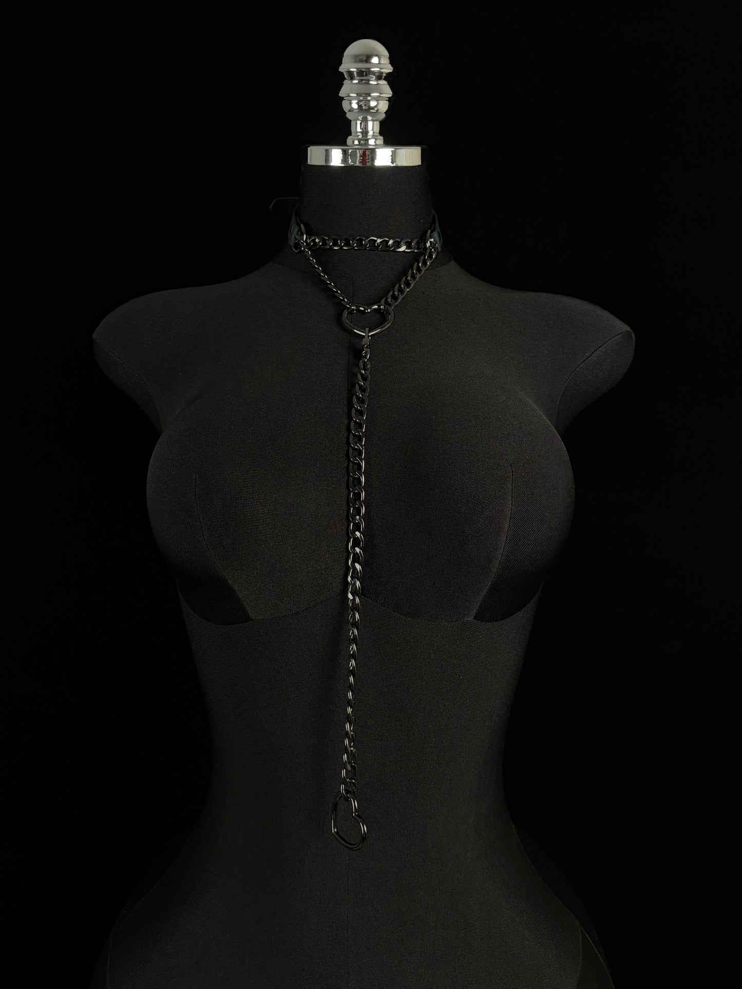 EVERGLIMP — Thermochromic Black-to-Blue Leather Y-Necklace