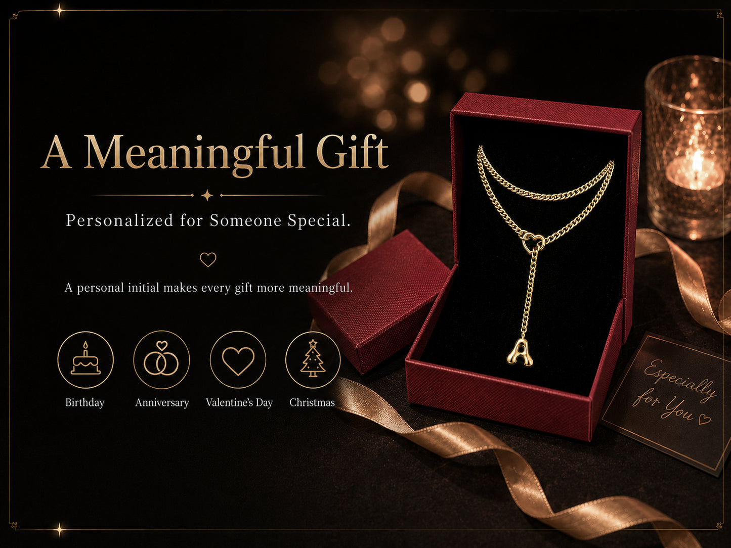 EVERGLIMP — 18K gold Plated Initial Necklace