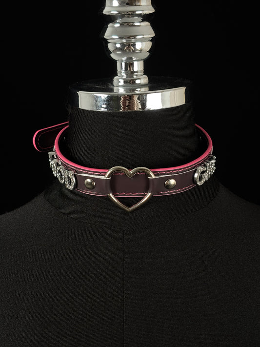 EVERGLIMP — Good Girl Heat-Reactive Choker with Silver Heart & Initials