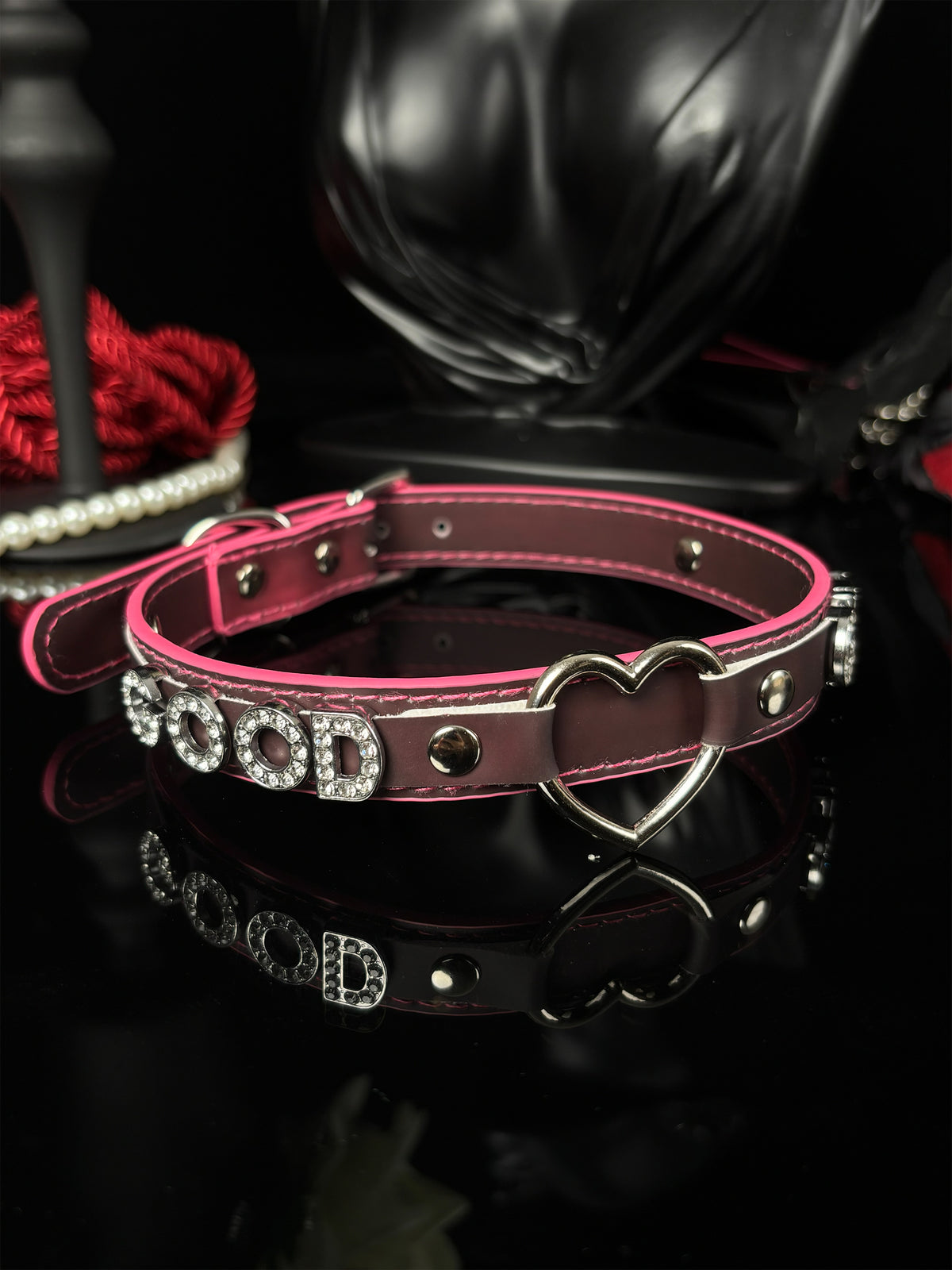 EVERGLIMP — Good Girl Silver-Tone Heat-Reactive Choker Set – Black to Red
