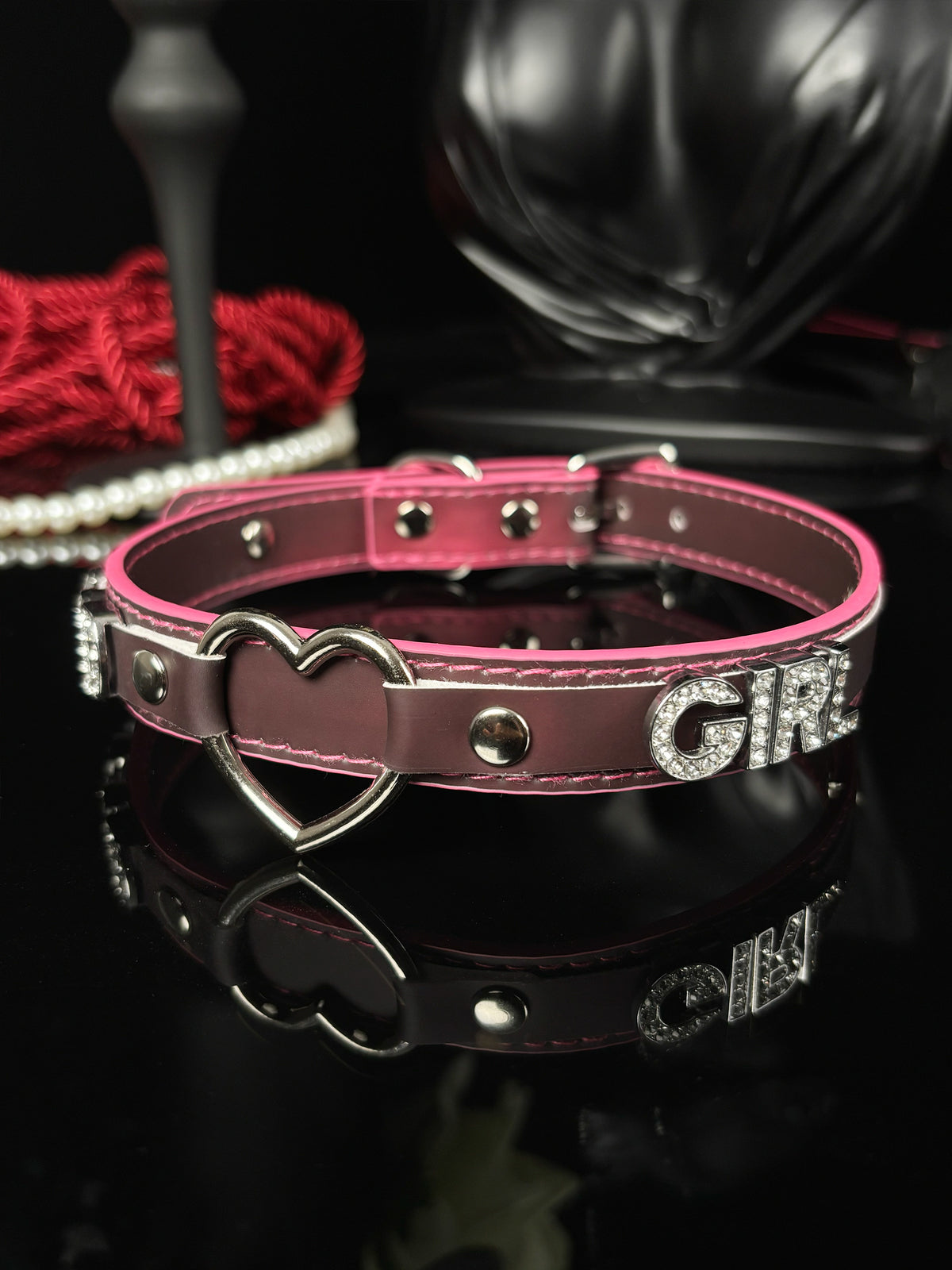 EVERGLIMP — Good Girl Silver-Tone Heat-Reactive Choker Set – Black to Red