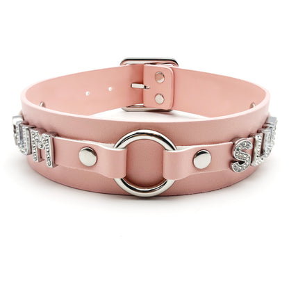 Handmade Black & Pink O-Ring Choker