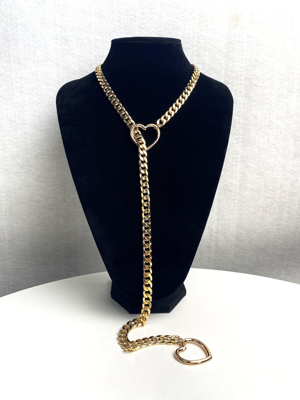 EverGlimp Heart Slip Chain Necklace For Women/Man(Sliver,Gold,Black)