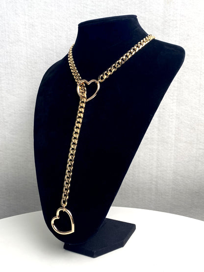 EverGlimp Heart Slip Chain Necklace For Women/Man(Sliver,Gold,Black)