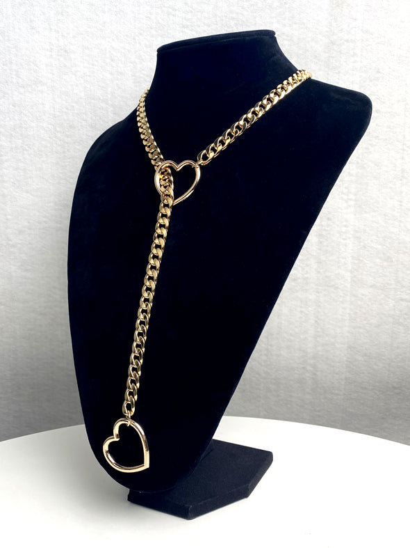 EverGlimp Heart Slip Chain Necklace For Women/Man(Sliver,Gold,Black)