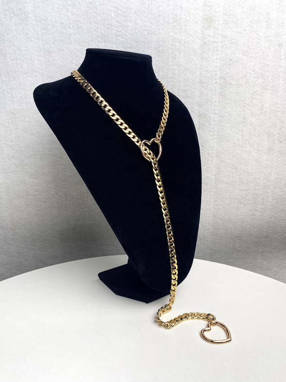 EverGlimp Heart Slip Chain Necklace For Women/Man(Sliver,Gold,Black)
