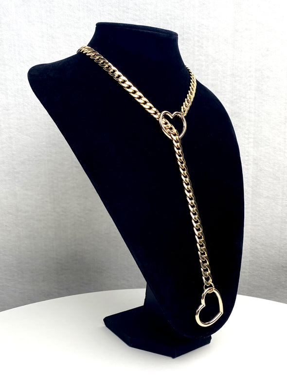 EverGlimp Heart Slip Chain Necklace For Women/Man(Sliver,Gold,Black)