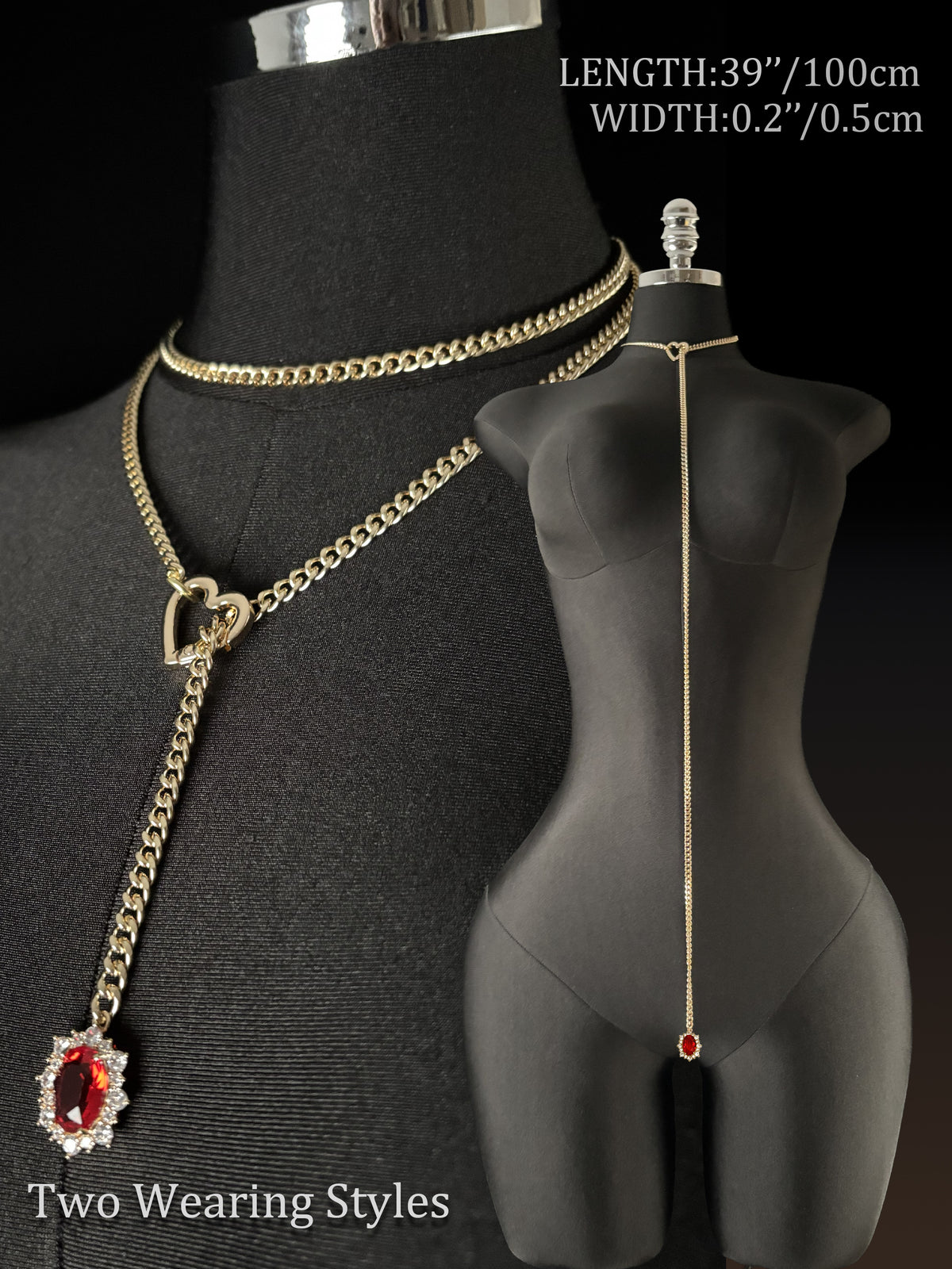 EVERGLIMP — Rhinestone Pendant Necklace