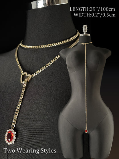 EVERGLIMP — Rhinestone Pendant Necklace