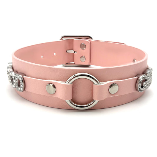 Handmade Black & Pink O-Ring Choker