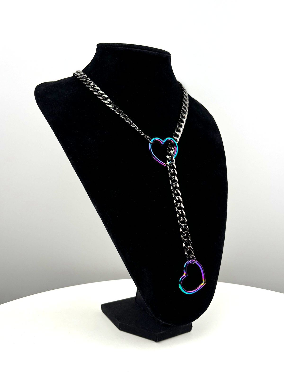 EverGlimp Heart Slip Chain Necklace For Women/Man(Sliver,Gold,Black)