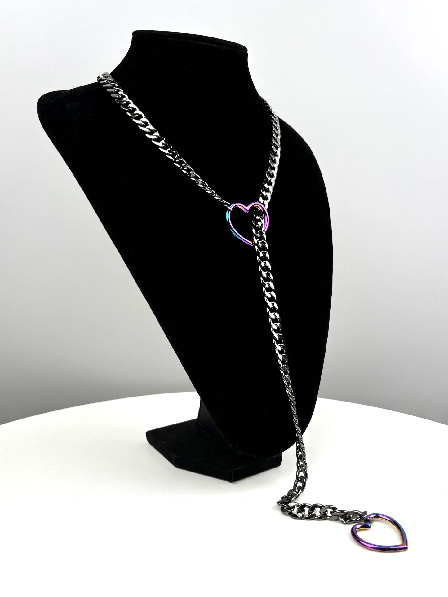 EverGlimp Heart Slip Chain Necklace For Women/Man(Sliver,Gold,Black)