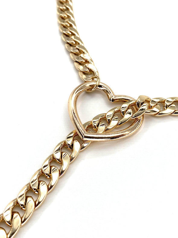 EverGlimp Heart Slip Chain Necklace For Women/Man(Sliver,Gold,Black)