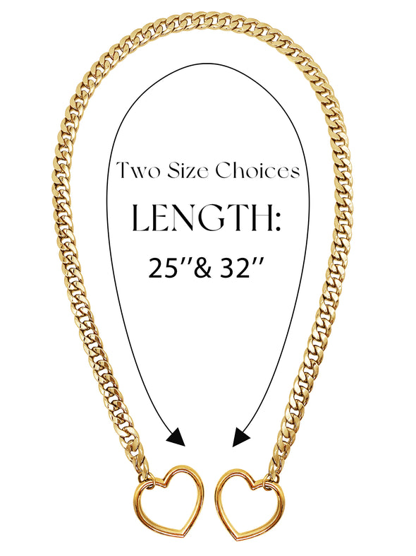 EverGlimp Heart Slip Chain Necklace For Women/Man(Sliver,Gold,Black)