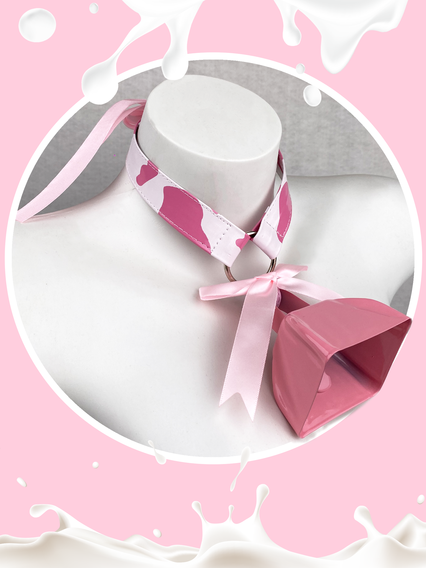 PINK STRAWBERRIES COW COLLAR