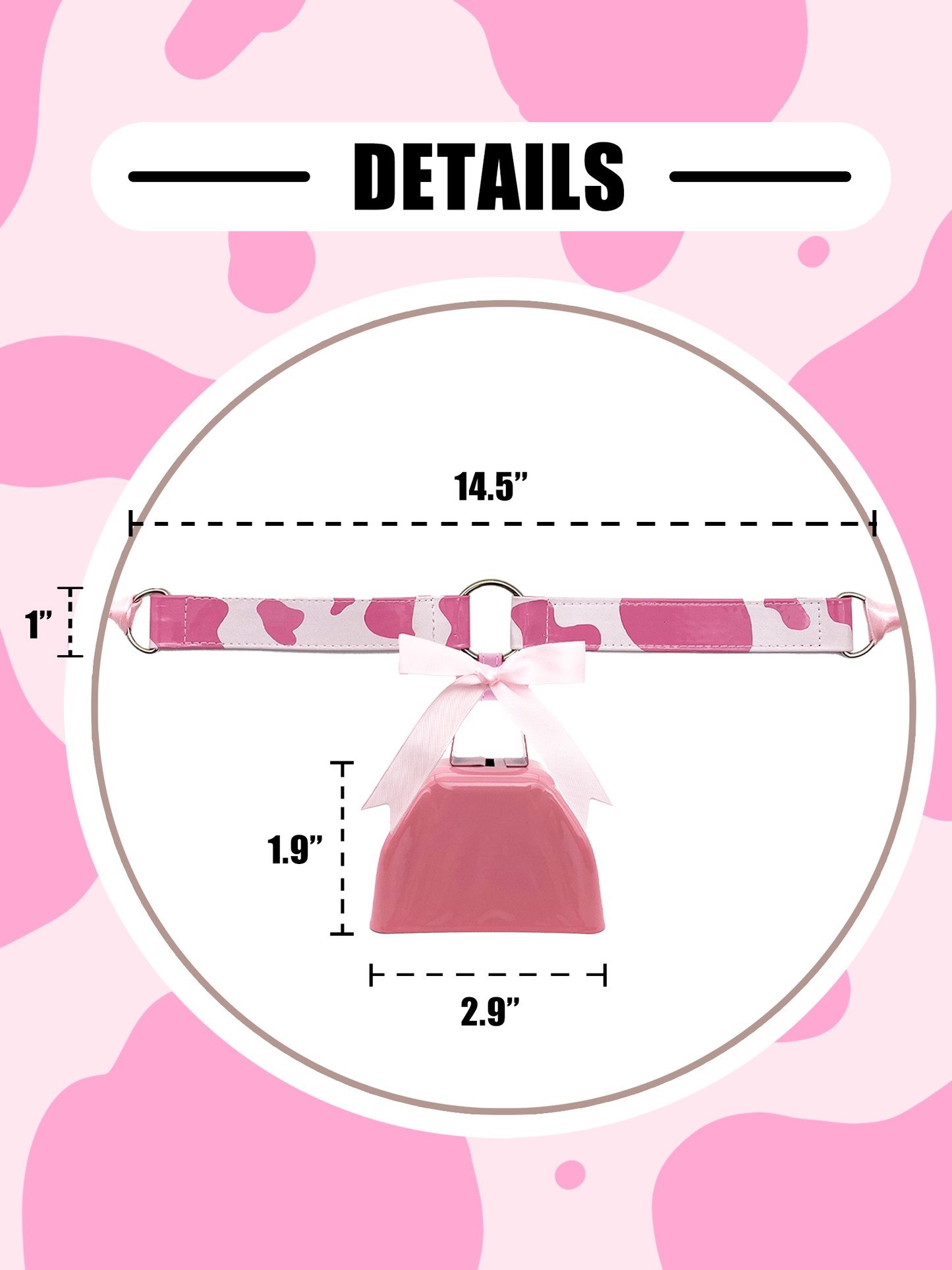 PINK STRAWBERRIES COW COLLAR