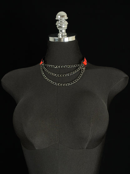 EVERGLIMP — Triple-Layer Color-Changing Leather Choker