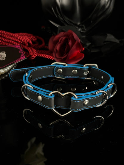 EVERGLIMP — Heart Thermochromic Choker Black to Blue