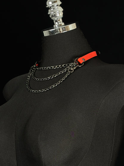 EVERGLIMP — Triple-Layer Color-Changing Leather Choker