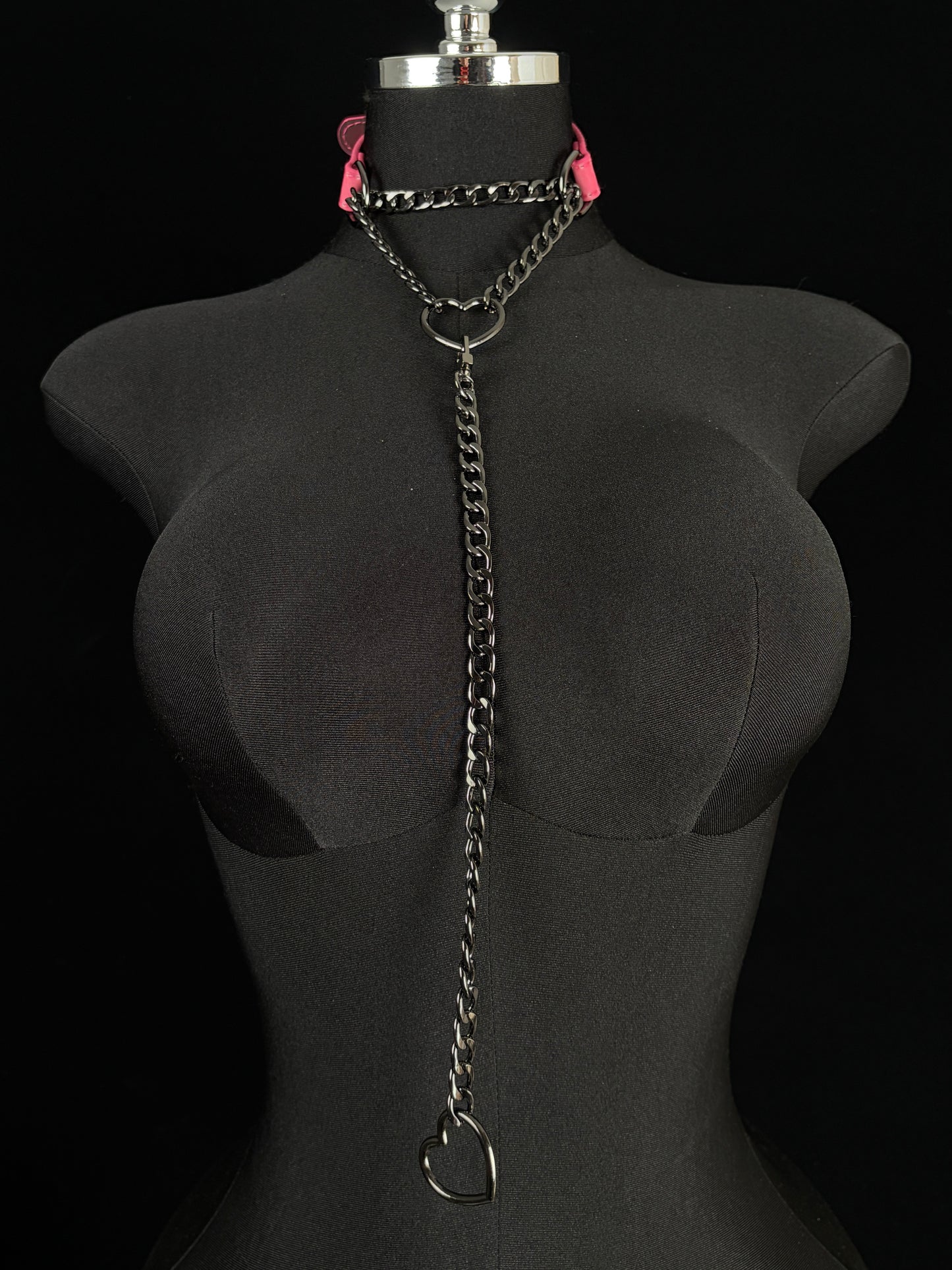 EVERGLIMP — Thermochromic Black-to-Red Leather Y-Necklace