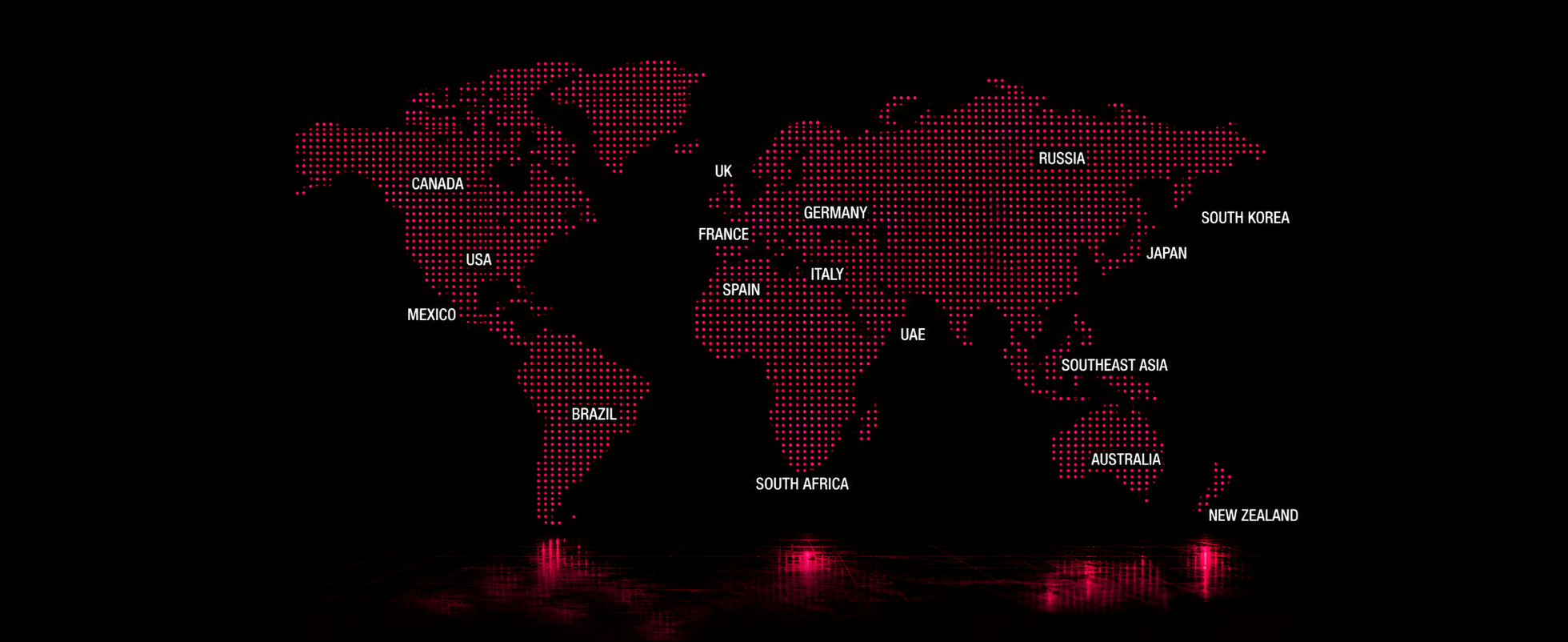 Worldwide shipping destinations