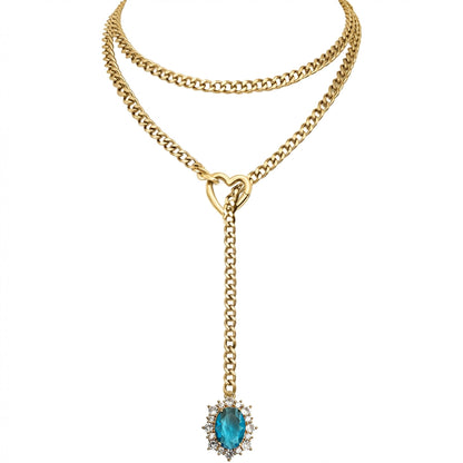 EVERGLIMP — Rhinestone Pendant Necklace