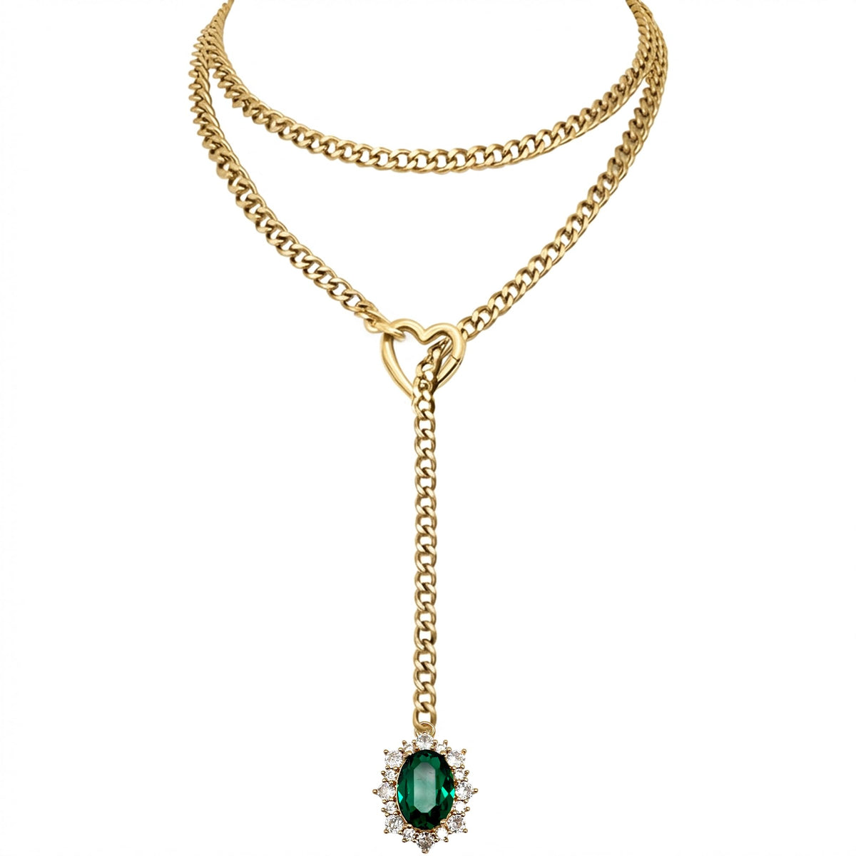 EVERGLIMP — Rhinestone Pendant Necklace