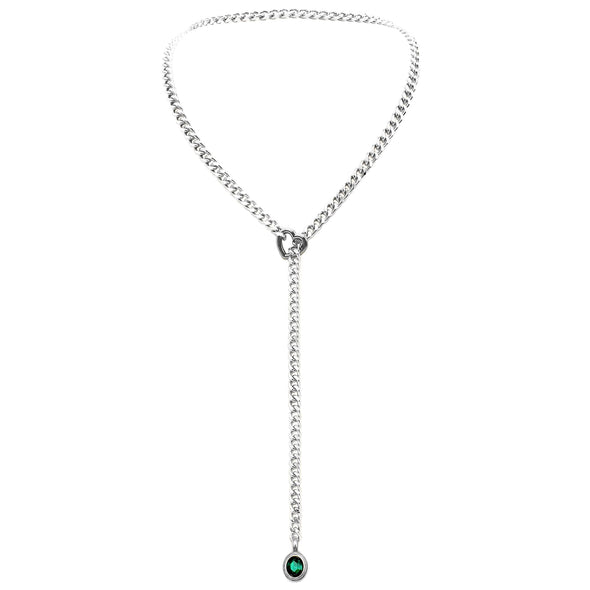 Crystal Heart Slip Chain