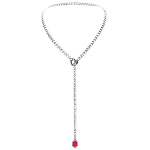 Crystal Heart Slip Chain