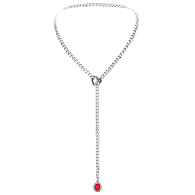 Crystal Heart Slip Chain